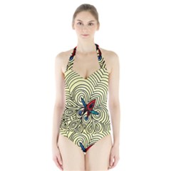 BIPOLAR FREE WILL Women s Halter One Piece Swimsuit