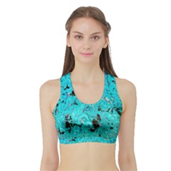 Aquamarine Collection Women s Sports Bra With Border by bighop