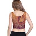 Vintage Ladies Artwork Orange Crop Top View3