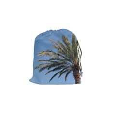 Tropical Palm Tree  Drawstring Pouches (small)  by BrightVibesDesign