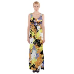 Abstract #9 Maxi Thigh Split Dress by Uniqued