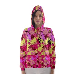 Abstract #11 Hooded Wind Breaker (women) by Uniqued