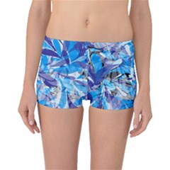 Abstract Floral Boyleg Bikini Bottoms