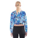 Abstract Floral Women s Cropped Sweatshirt View2