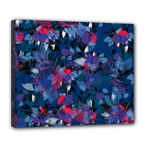 Abstract Floral #3 Deluxe Canvas 24  X 20   by Uniqued