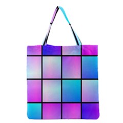 Gradient squares pattern  Grocery Tote Bag