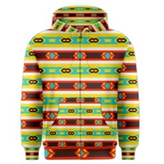 Rhombus Stripes And Other Shapes Men s Zipper Hoodie