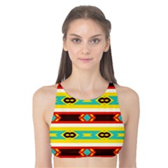 Rhombus Stripes And Other Shapes Tank Bikini Top by LalyLauraFLM