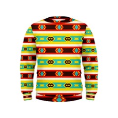 Rhombus Stripes And Other Shapes  Kid s Sweatshirt