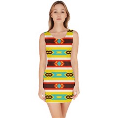 Rhombus Stripes And Other Shapes Bodycon Dress by LalyLauraFLM