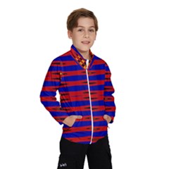 Bright Blue Red Yellow Mod Abstract Wind Breaker (kids)