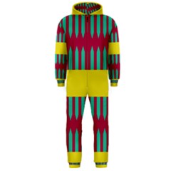 Stripes And Other Shapes   Hooded Jumpsuit (men)