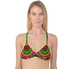 Let The Calm And The Sunshine In Reversible Tri Bikini Top by pepitasart