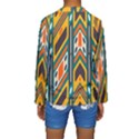 Distorted shapes in retro colors    Kid s Long Sleeve Swimwear View2