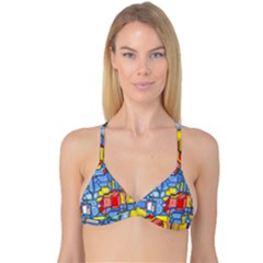 3d Shapes Reversible Tri Bikini Top by LalyLauraFLM