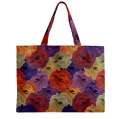 Vintage Floral Collage Pattern Zipper Mini Tote Bag