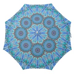 Sapphire Ice Flame, Light Bright Crystal Wheel Straight Umbrellas by DianeClancy