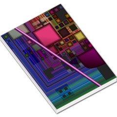 Jewel City, Radiant Rainbow Abstract Urban Large Memo Pads