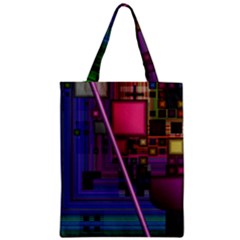 Jewel City, Radiant Rainbow Abstract Urban Classic Tote Bag by DianeClancy