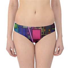 Jewel City, Radiant Rainbow Abstract Urban Hipster Bikini Bottoms by DianeClancy