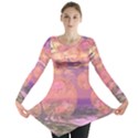 Glorious Skies, Abstract Pink And Yellow Dream Long Sleeve Tunic  View1