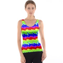 Colorful Abstract Collage Print Tank Top by dflcprintsclothing