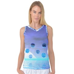 Moonlight Wonder, Abstract Journey To The Unknown Women s Basketball Tank Top by DianeClancy