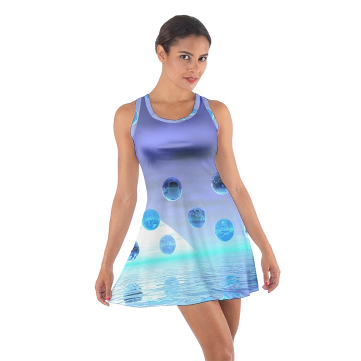 Moonlight Wonder, Abstract Journey To The Unknown Racerback Dresses