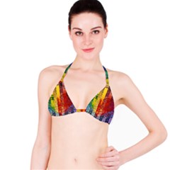 Conundrum I, Abstract Rainbow Woman Goddess  Bikini Top by DianeClancy