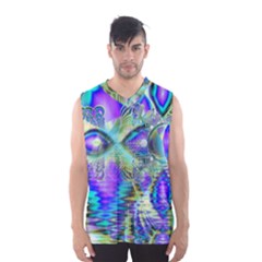 Abstract Peacock Celebration, Golden Violet Teal Men s Basketball Tank Top by DianeClancy