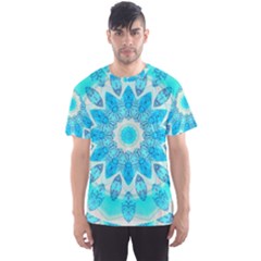 Blue Ice Goddess, Abstract Crystals Of Love Men s Sport Mesh Tee