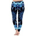 Crystal Star, Abstract Glowing Blue Mandala Winter Leggings  View4