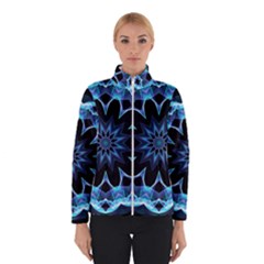 Crystal Star, Abstract Glowing Blue Mandala Winterwear by DianeClancy