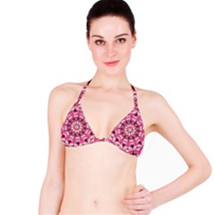 Twirling Pink, Abstract Candy Lace Jewels Mandala  Bikini Top