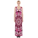 Twirling Pink, Abstract Candy Lace Jewels Mandala  Maxi Thigh Split Dress View1