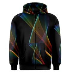 Abstract Rainbow Lily, Colorful Mystical Flower  Men s Zipper Hoodie by DianeClancy