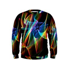 Aurora Ribbons, Abstract Rainbow Veils  Kids  Sweatshirt by DianeClancy