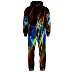 Aurora Ribbons, Abstract Rainbow Veils  Hooded Jumpsuit (men)  by DianeClancy