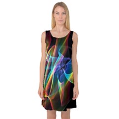 Aurora Ribbons, Abstract Rainbow Veils  Sleeveless Satin Nightdress