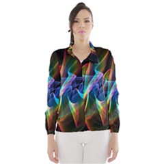 Aurora Ribbons, Abstract Rainbow Veils  Wind Breaker (women) by DianeClancy