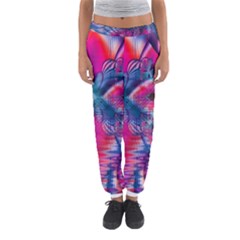 Cosmic Heart Of Fire, Abstract Crystal Palace Women s Jogger Sweatpants by DianeClancy