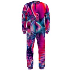 Cosmic Heart Of Fire, Abstract Crystal Palace Onepiece Jumpsuit (men)  by DianeClancy