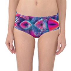 Cosmic Heart Of Fire, Abstract Crystal Palace Mid-waist Bikini Bottoms by DianeClancy