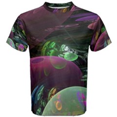 Creation Of The Rainbow Galaxy, Abstract Men s Cotton Tee by DianeClancy