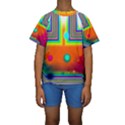 Crossroads Of Awakening, Abstract Rainbow Doorway  Kid s Short Sleeve Swimwear View1