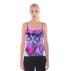 Crystal Northern Lights Palace, Abstract Ice  Spaghetti Strap Top by DianeClancy