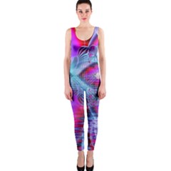 Crystal Northern Lights Palace, Abstract Ice  Onepiece Catsuit