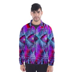 Crystal Northern Lights Palace, Abstract Ice  Wind Breaker (men) by DianeClancy