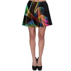 Crystal Rainbow, Abstract Winds Of Love  Skater Skirt by DianeClancy