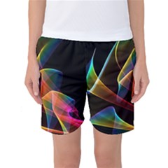 Crystal Rainbow, Abstract Winds Of Love  Women s Basketball Shorts by DianeClancy